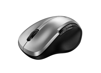 Mouse Genius RS2 Ergo vista posterior con compartimento de batería