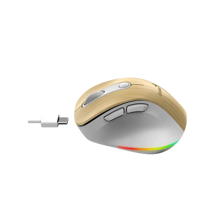 Mouse Genius Ergo 9000S Pro RGB | Inalámbrico | Bluetooth | 2400 DPI | 6 Botones | Iluminación RGB | Ergonómico