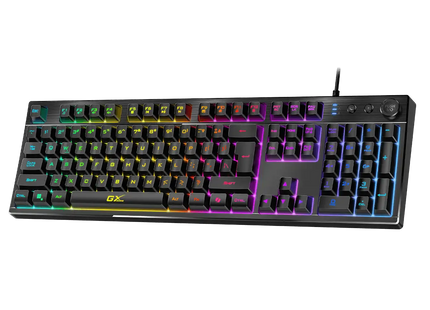 Vista superior del teclado Genius Scorpion K7 Plus mostrando distribución de teclas gaming