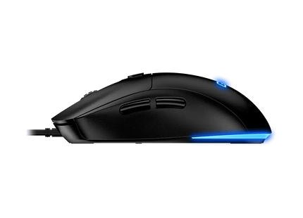 Mouse Gaming Genius Scorpion M500 vista trasera con conexión USB cable