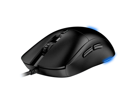 Mouse Gaming Genius Scorpion M500 vista superior con 6 botones y rueda de desplazamiento