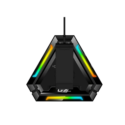Soporte para Headset Genius GX-UH100 | Soporte Vertical | Iluminación RGB | Estructura Antideslizante | USB