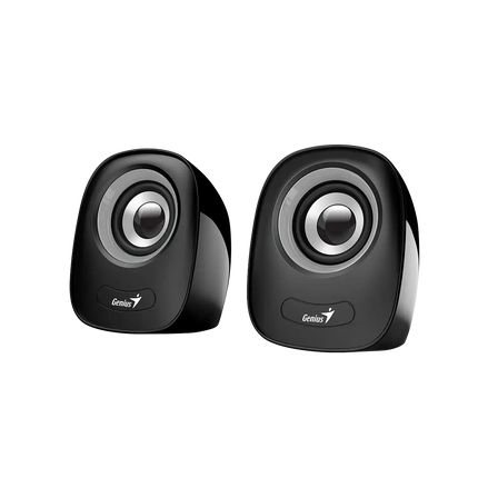Parlante Genius RS2 SP-Q160 | Alámbrico 3.5mm | Sonido Estéreo | Compacto | Ideal para Escritorio