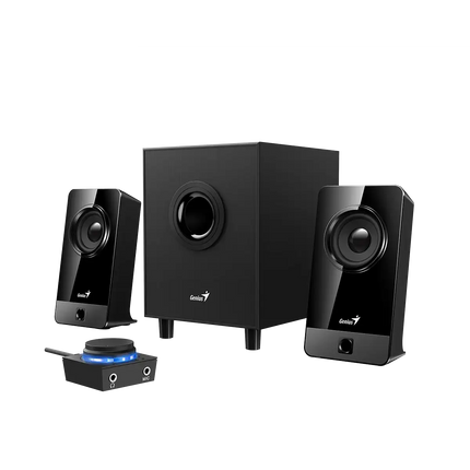Parlante Genius SW300X 2.1 | Sonido Estéreo con Subwoofer | 45W RMS | Control de Volumen | Alámbrico