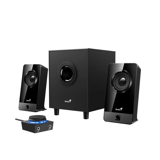 Parlante Genius SW300X 2.1 | Sonido Estéreo con Subwoofer | 45W RMS | Control de Volumen | Alámbrico