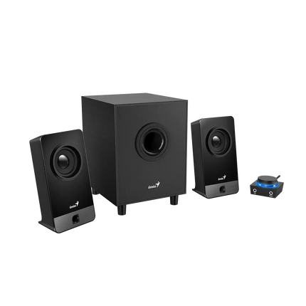Parlante Genius SW300X 2.1 | Sonido Estéreo con Subwoofer | 45W RMS | Control de Volumen | Alámbrico