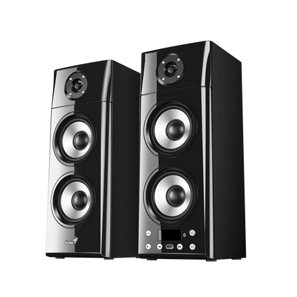Parlantes Estéreo Genius SP-HF2800BT | 2.0 | 60W RMS | Bluetooth 5.0 | Control Remoto | Entrada RCA/USB