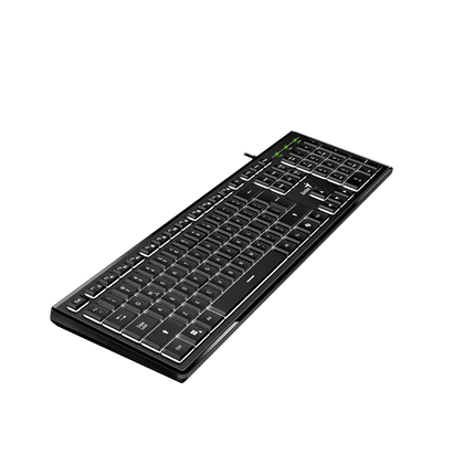 Teclado Genius SlimStar 820 | Alámbrico USB | Membrana | Español | Diseño Slim | Negro