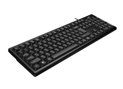 Perfil lateral del teclado Genius Smart KB-100 destacando su diseño delgado