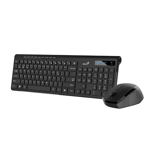 Teclado y Mouse Genius SlimStar 8230 | Inalámbrico Bluetooth + Receptor USB | Español | Diseño Delgado