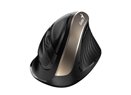 Receptor USB y mouse Genius RS2 Ergo 8250S sobre superficie blanca