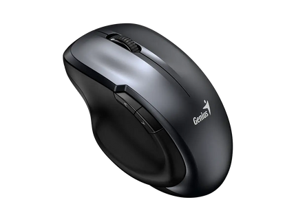 Mouse Genius RS2 Ergo 8200S gris vista lateral mostrando curvatura ergonómica