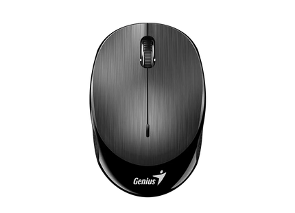 Mouse Genius NX-9000BT gris vista frontal con diseño compacto