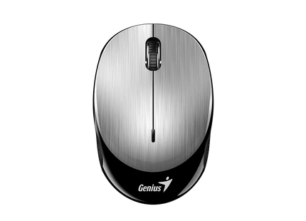 Mouse Genius NX-9000BT V2 color plata vista frontal con diseño compacto
