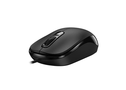 Vista lateral derecha del mouse Genius DX-110 mostrando diseño ergonómico ambidiestro