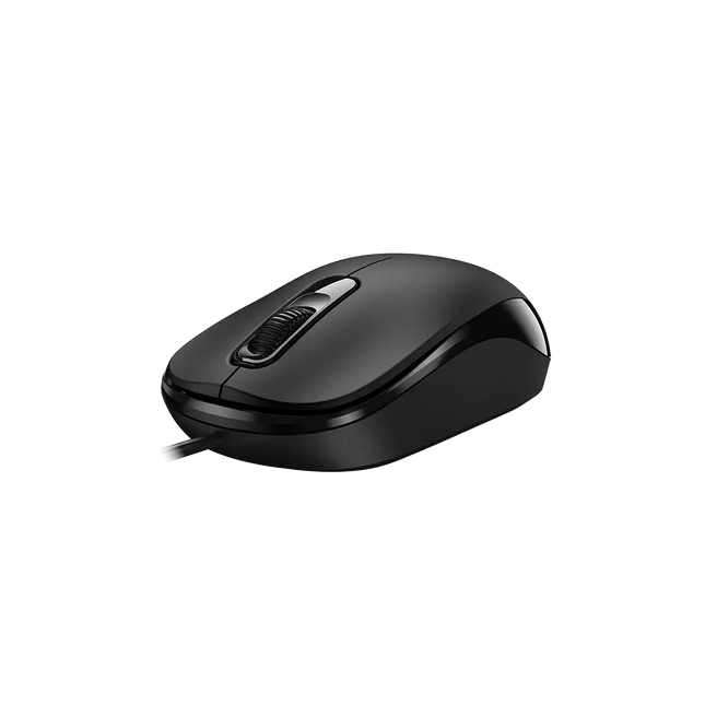 Vista lateral derecha del mouse Genius DX-110 mostrando diseño ergonómico ambidiestro