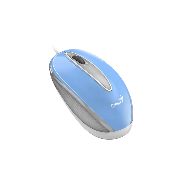 Mouse compacto Genius DX-Mini perfil lateral mostrando diseño ergonómico