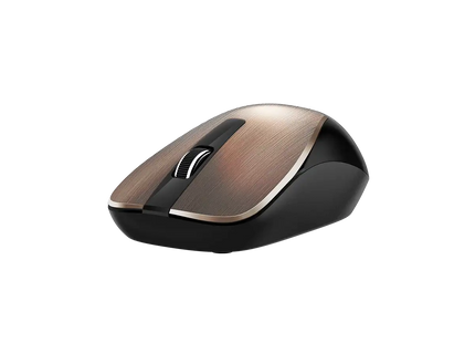 Mouse Genius NX-7015 café vista trasera con sensor óptico BlueEye y compartimento batería