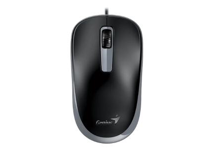 Mouse Genius DX-125S alámbrico USB con diseño ambidiestro y tres botones