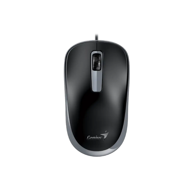 Mouse Genius DX-125S alámbrico USB con diseño ambidiestro y tres botones