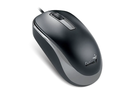 Vista lateral del mouse Genius DX-125S mostrando rueda de desplazamiento y ergonomía