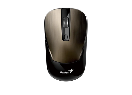 Mouse inalámbrico Genius NX-7125 color café vista frontal con botón Copilot