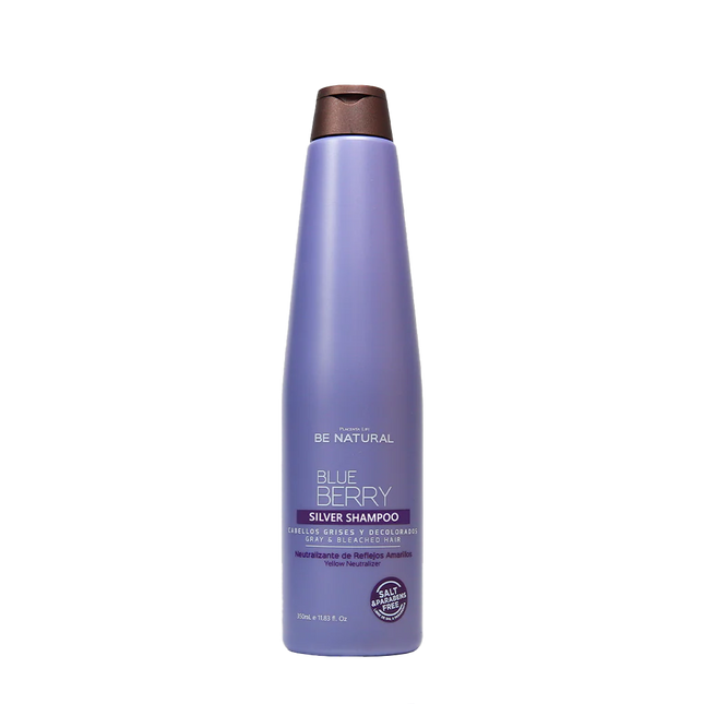 Shampoo Blue Berry Silver Placent Life | 350ml | Matizante para cabellos rubios o con canas | Neutraliza tonos amarillentos