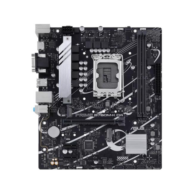 Tarjeta Madre ASUS PRIME B760M-K D4 | LGA 1700 | DDR4 | PCIe 4.0 | USB 3.2 | Micro-ATX