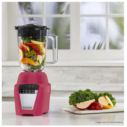 Licuadora Black+Decker BL0877‑1PDLA Ice Crush | 700 W | 8 Velocidades + Pulso | Jarra Plástico 1.65 L | Acero Inoxidable | Rosa