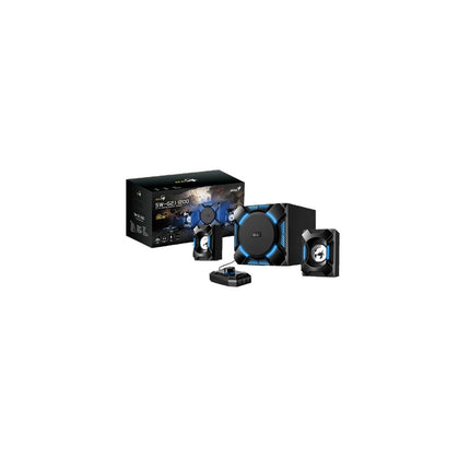Parlantes Genius SW1200 2.1 | Sistema de Sonido 2.1 | Subwoofer | 120W | Conexión RCA | Color Negro