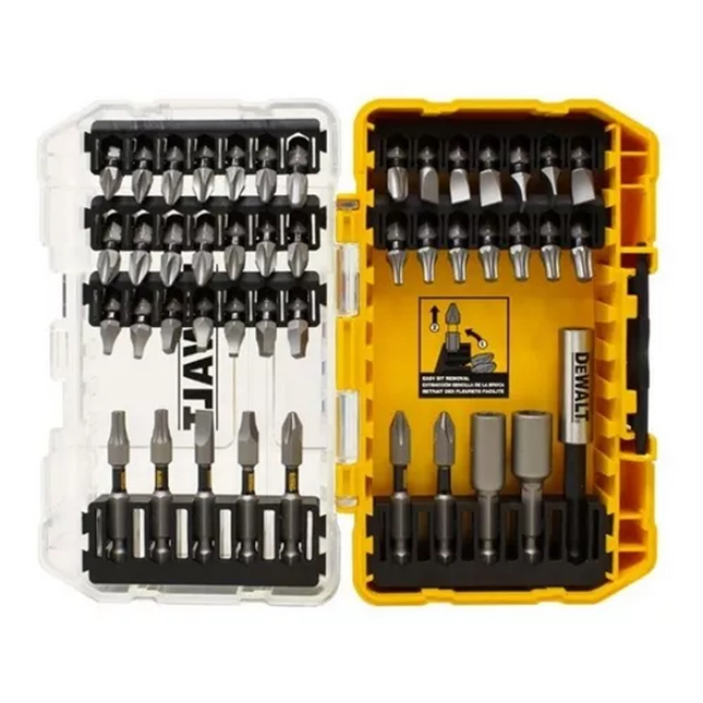 DEWALT DWA45SET Juego de Puntas Magnético TOUGH GRIP™ con Sistema ToughCase 45 Piezas