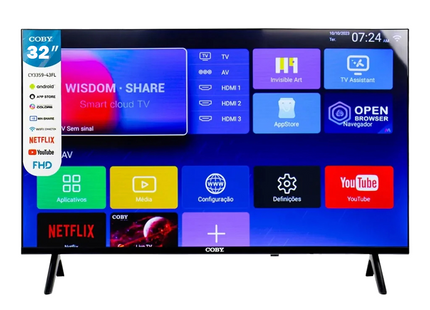 Coby Pixel Pro CY3359-32ISDBT-HD Smart TV DLED HD de 32" con Android 14 y Bluetooth