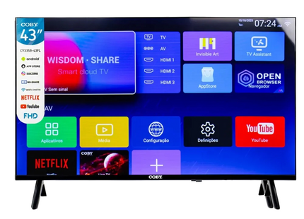 Coby Pixel Pro CY3359-43ISDBT-FHD-WM Smart TV DLED 43" 1920 x 1080 con Android 14