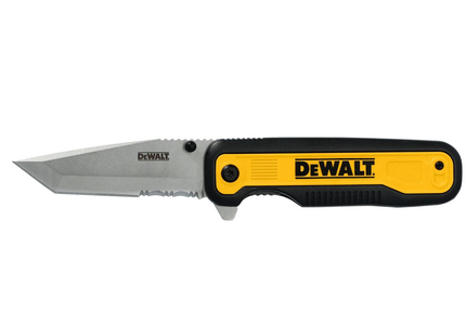 DEWALT DWHT10994 Navaja de Bolsillo con Dientes de Sierra Tanto, Hoja de 3.3"