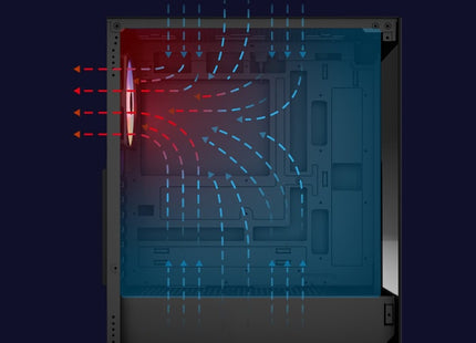 Case Gaming AeroCool Pivot | Torre Media | Panel de Vidrio Templado Lateral y Frontal | 1 Ventilador RGB | Negro