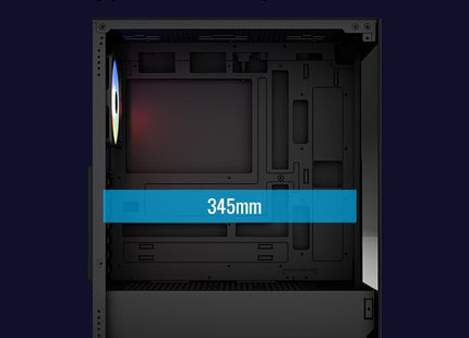 Case Gaming AeroCool Pivot | Torre Media | Panel de Vidrio Templado Lateral y Frontal | 1 Ventilador RGB | Negro