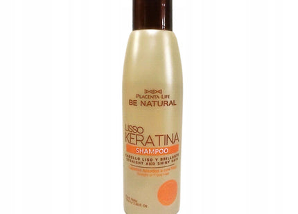 Shampoo Liso Keratina Placent Life | 100ml | Control de frizz y alisado suave para todo tipo de cabello