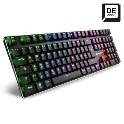 Teclado Gaming RGB Sharkoon PureWriter | Mecánico | Layout Inglés | Alámbrico | USB