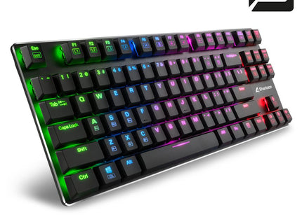 Teclado Gaming Sharkoon PureWriter TKL | Mecánico | RGB | USB | Switch Azul | Inglés
