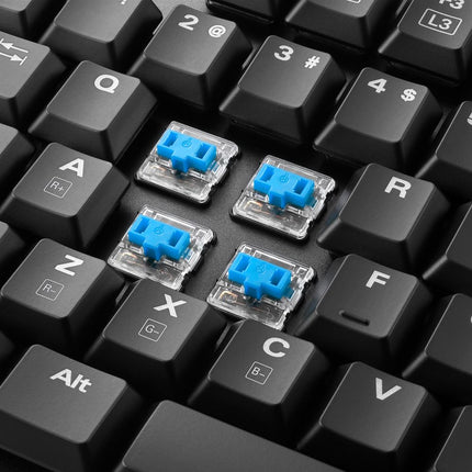 Teclado Gaming Sharkoon PureWriter TKL | Mecánico | RGB | USB | Switch Azul | Inglés