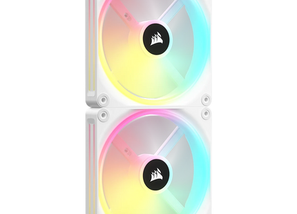 Abanico Corsair QX140 140mm RGB PWM | iCUE | Hub Incluido | Blanco | CO-9051008-WW