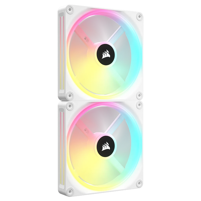 Abanico Corsair QX140 140mm RGB PWM | iCUE | Hub Incluido | Blanco | CO-9051008-WW