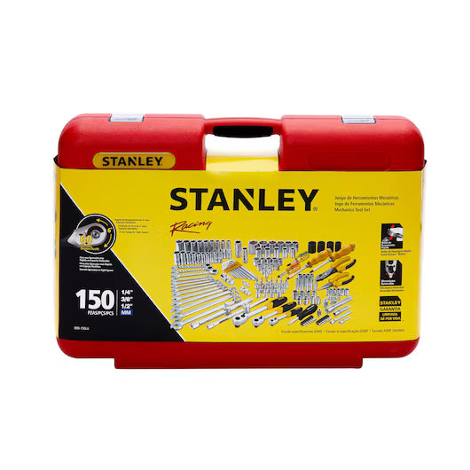 STANLEY R99-150LA Juego de Herramientas Racing 150 Piezas 1/4", 3/8" y 1/2"