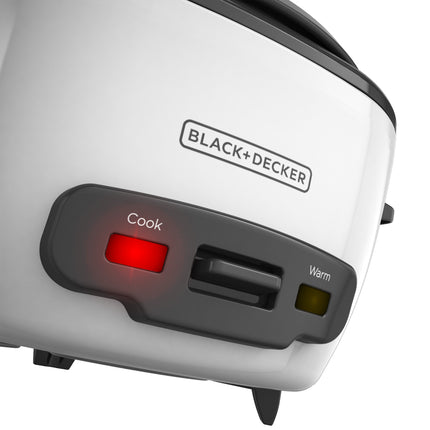 Olla Arrocera Black+Decker RC5200 | 20 Tazas Cocidas (10 Tazas Crudas) | 1000 W | Mantener Caliente | Blanca