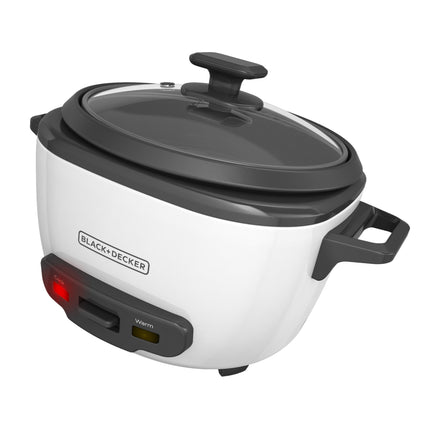 Olla Arrocera Black+Decker RC5200 | 20 Tazas Cocidas (10 Tazas Crudas) | 1000 W | Mantener Caliente | Blanca