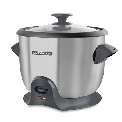 Olla Arrocera Black+Decker RC620SS | 20 Tazas Cocidas (10 Crudas) | 700 W | Acero Inoxidable | Mantener Caliente