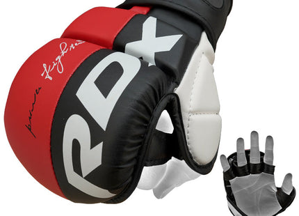 RDX Guantes de Sparring MMA Rojo T6 - vista frontal