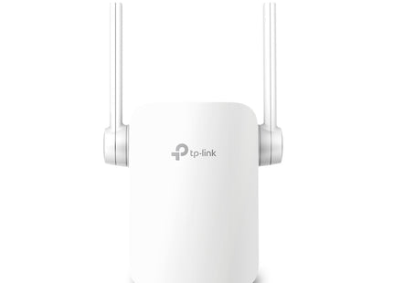 Amplificador WiFi TP-Link RE205 vista frontal con luces LED indicadoras
