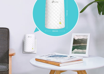 Vista superior del amplificador WiFi TP-Link RE220 AC750