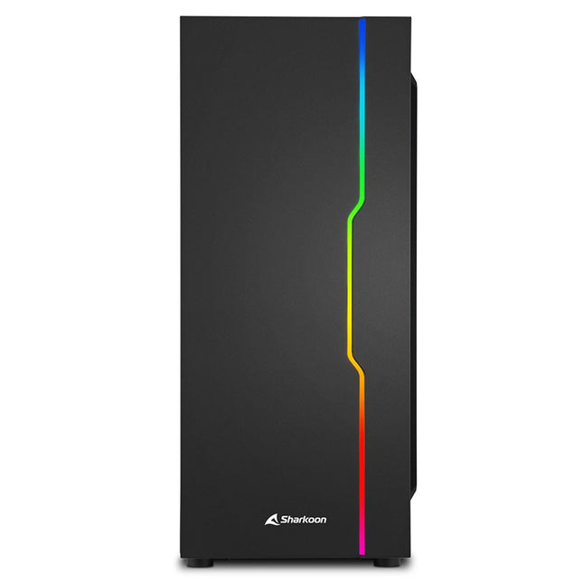 Case Sharkoon RGB Slider | ATX | Media Torre | Panel Vidrio Templado | RGB Frontal | Negro